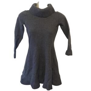 Elegant Gray Turtleneck Dress